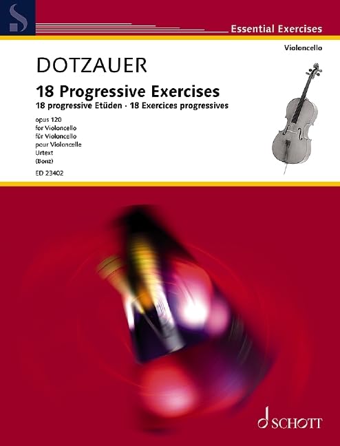 18 progressive Etüden: Urtext. op. 120. Violoncello. (Essential Exercises) Arts & Music