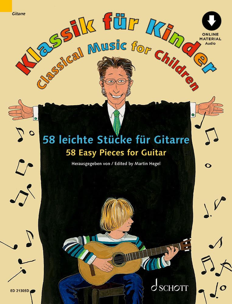 Klassik für Kinder: 58 leichte Stücke für Gitarre. Gitarre. Education & Training