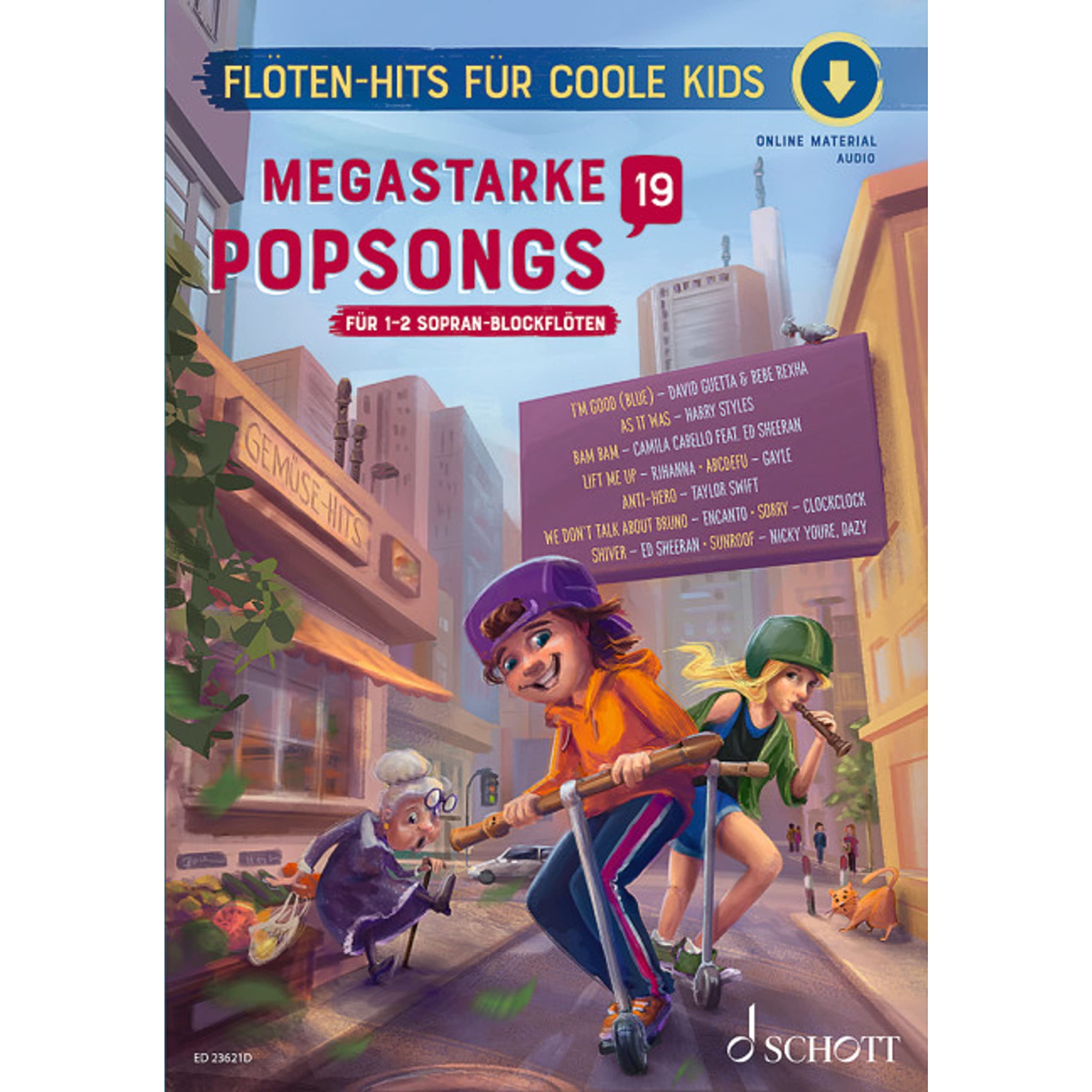 Megastarke Popsongs: für 1-2 Sopran-Blockflöten. Band 19. 1-2 Sopran-Blockflöten. Spielbuch. (Flöten-Hits für coole Kids, Band 19) Education & Training