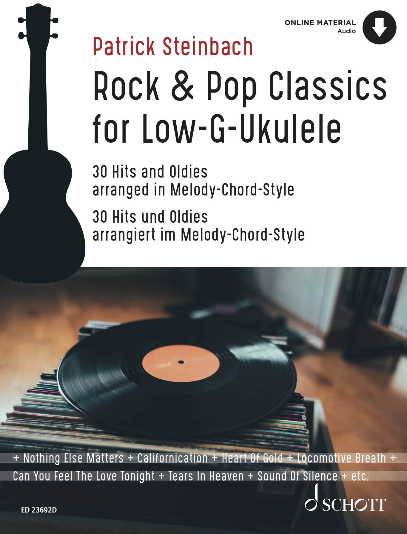Rock & Pop Classics for "Low G"-Ukulele: 30 Hits und Oldies arrangiert im Melody-Chord-Stil. 1. Ukulele (Low G Stimmung). Songbook. Sheet Music