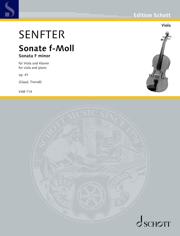 Sonata F minor: for viola and piano. op. 41. viola and piano. Partition et partie. book