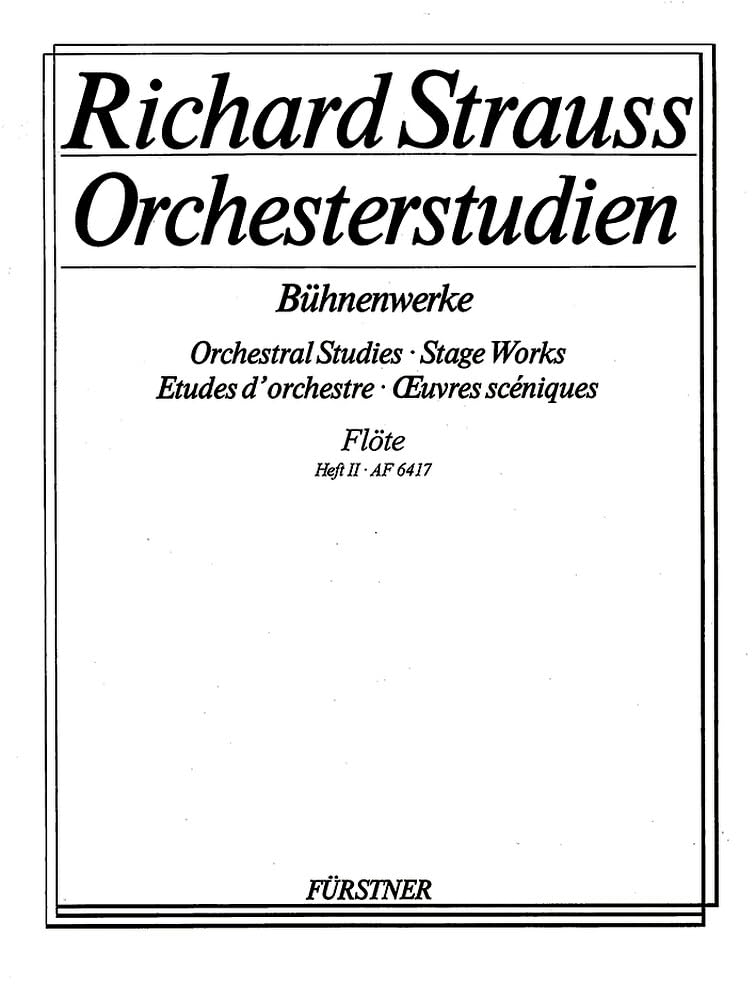 Orchesterstudien aus seinen Bühnenwerken: Flöte: Elektra - Der Rosenkavalier. Band 2. Flöte. Sheet Music