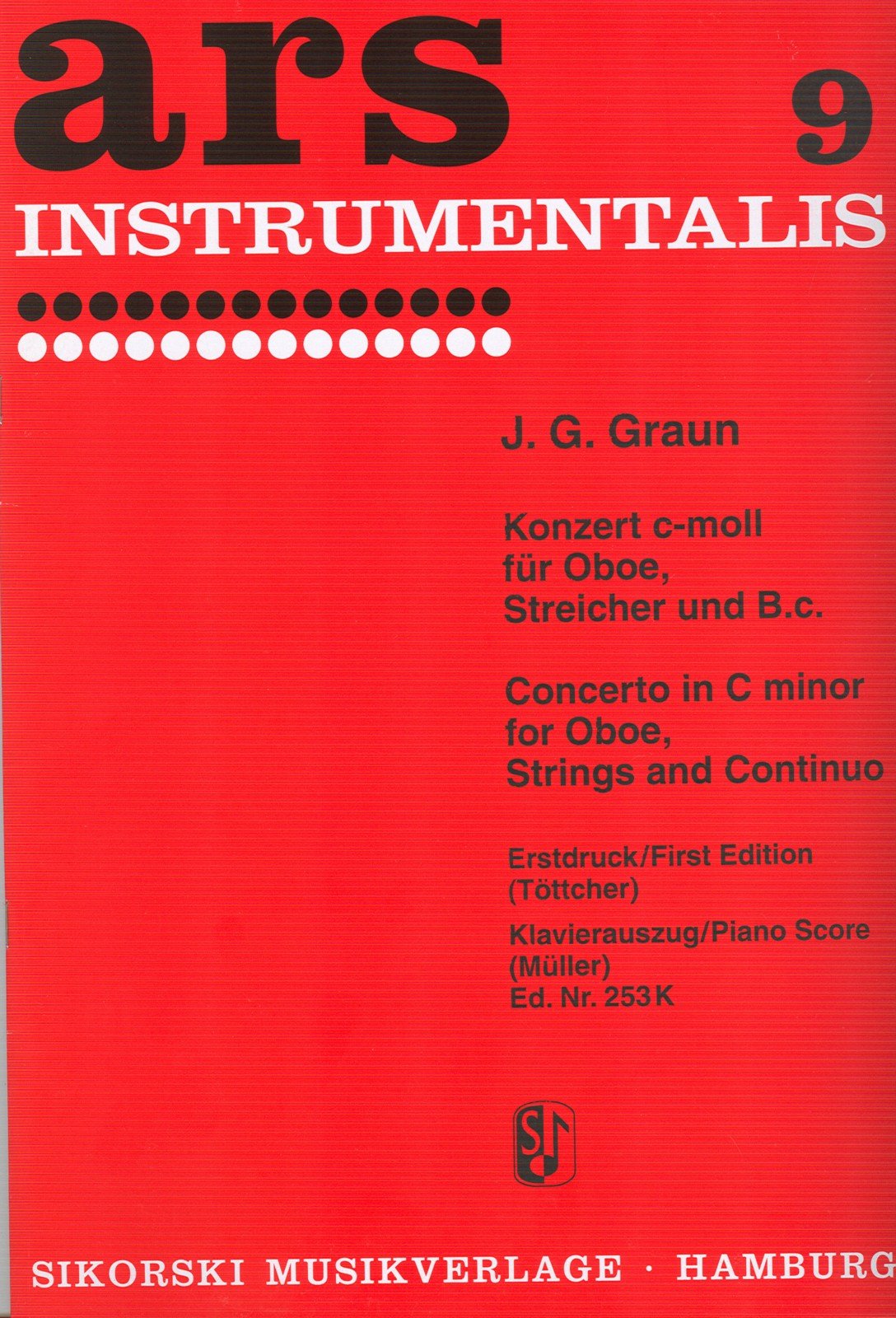 Konzert: für Oboe, Streicher und B.c.. oboe, strings, basso continuo. Réduction pour piano. book
