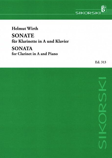Sonate: für Klarinette in A und Klavier. clarinet in A, piano. book