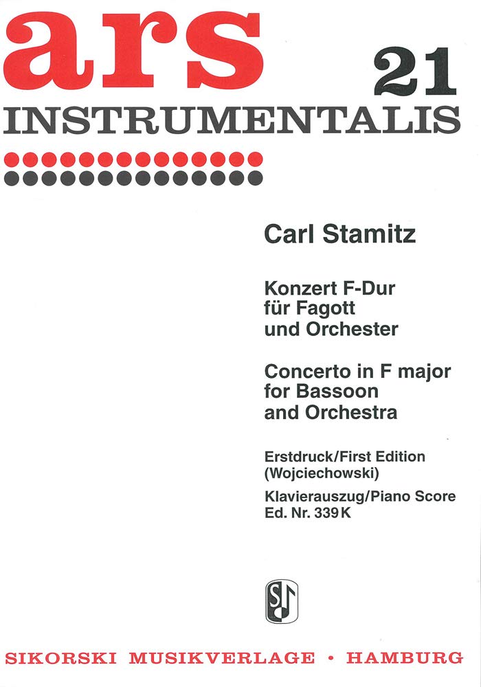 Konzert: für Fagott und Orchester. bassoon solo, orchestra. Réduction pour piano. Books