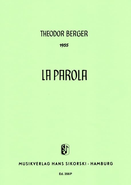 La Parola: orchestra. Partition d'étude. Books