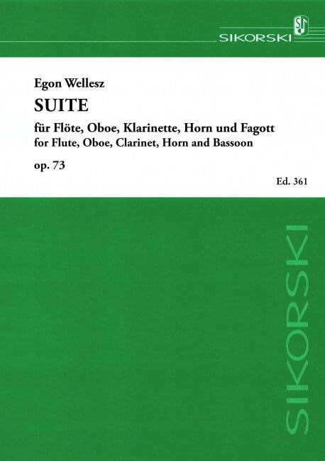 Suite: für Flöte, Oboe, Klarinette, Horn und Fagott. op. 73. wind quintet. Jeu de parties. book