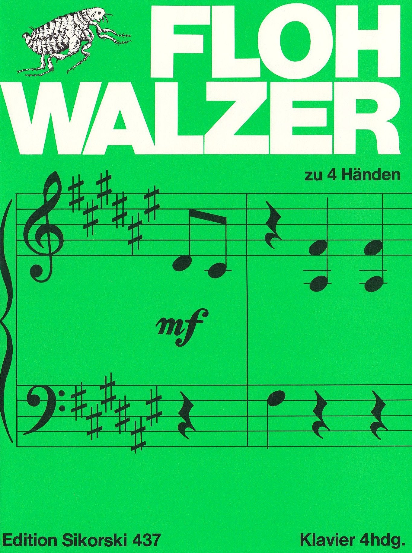 Floh-Walzer: für Klavier vierhändig. piano (4 hands). book