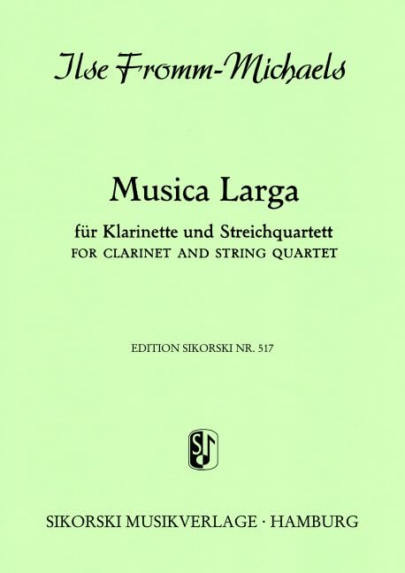 Musica larga: für Klarinette und Streichquartett. clarinet, string quartet. Jeu de parties. book