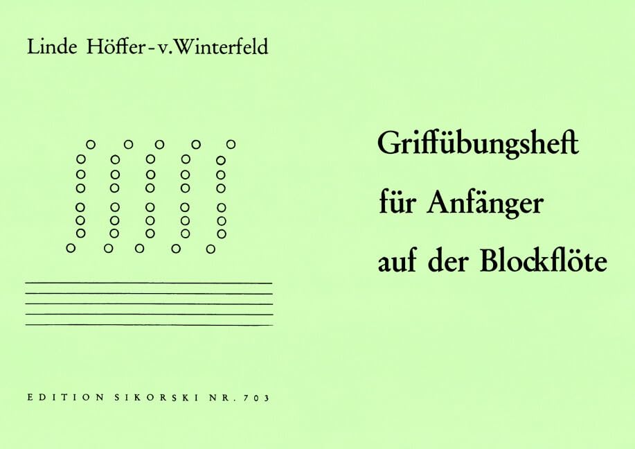 Griffübungsheft für Anfänger auf der Blockflöte: recorder. book