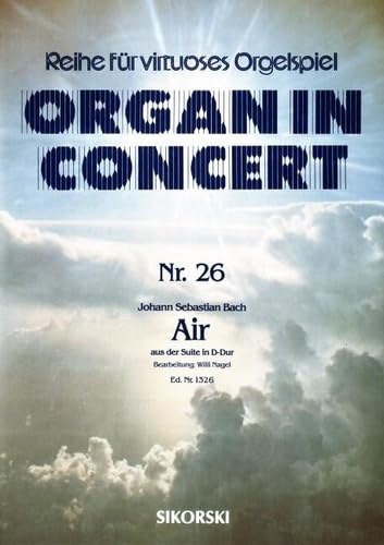 Air aus der Suite in D-Dur: für elektronische Orgel. electric organ. book