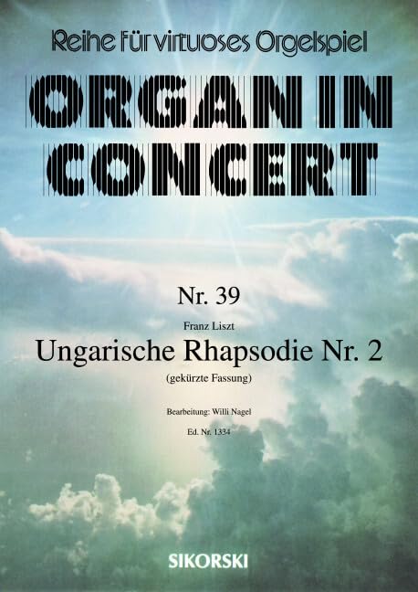 Ungarische Rhapsodie Nr. 2 (gekürzte Fassung): für elektronische Orgel. electric organ. book
