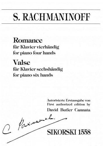 Romance 4ms + Valse 6ms. Klavier zu 4 Händen, Klavier zu 6 Händen Sheet Music
