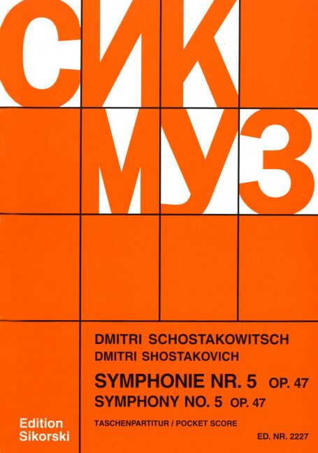 Symphony No. 5: op. 47. orchestra. Partition de poche. Sheet Music