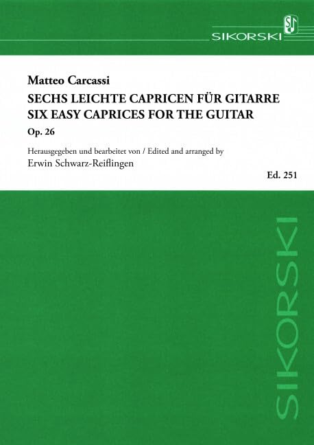 6 leichte Capricen: für Gitarre. op. 26. guitar. Books