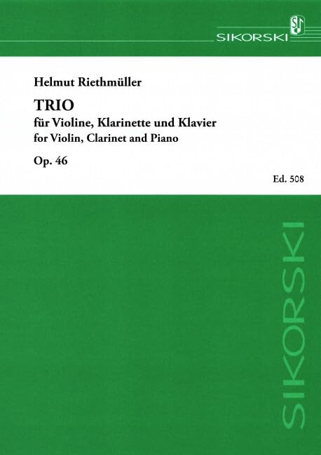Trio: für Violine, Klarinette und Klavier. op. 46. violin, clarinet, piano. Jeu de parties. Sheet Music