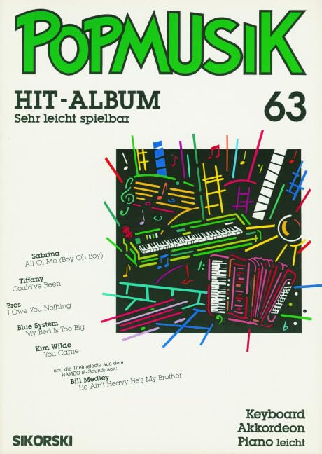 Popmusik Hit-Album 063: Für Keyboard oder Akkordeon. keyboard (accordion). book