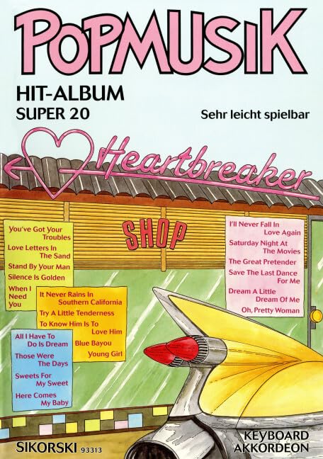 Popmusik Hit-Album Super 20: Heartbreaker: Für Keyboard oder Akkordeon. keyboard (accordion). Sheet Music
