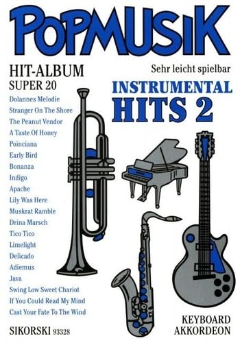 Popmusik Hit-Album Super 20: Instrumental-Hits 2: Für Keyboard oder Akkordeon. keyboard (accordion). book