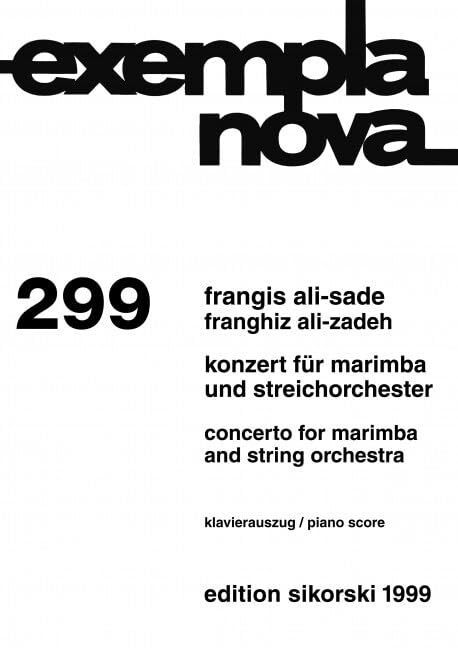 Konzert: für Marimba und Streichorchester. 299. marimba, string orchestra. Réduction pour piano. Books