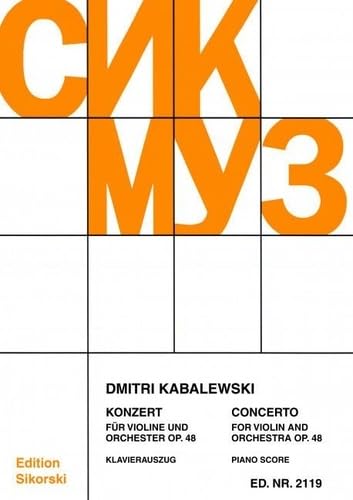 Konzert: für Violine und Orchester. op. 48. Violine und Orchester. Klavierauszug. book