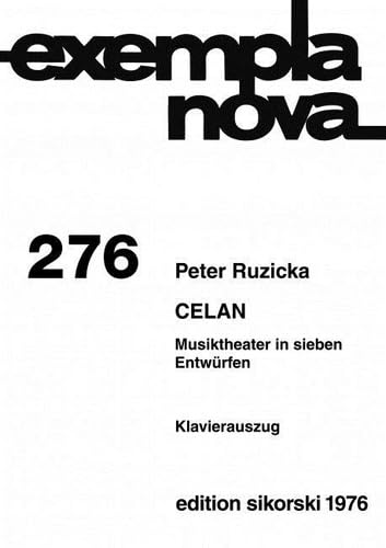 Celan: Musiktheater in 7 Entwürfen. 276. orchestra. Réduction pour piano. book