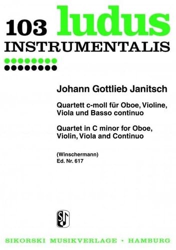 Quartett: für Oboe, Violine, Viola und B.c.. Oboe, Violine, Streicher, Basso continuo. Stimmensatz. Sheet Music