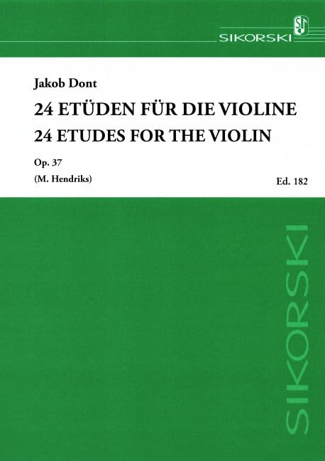 24 Etüden: für die Violine. op. 37. violin. book