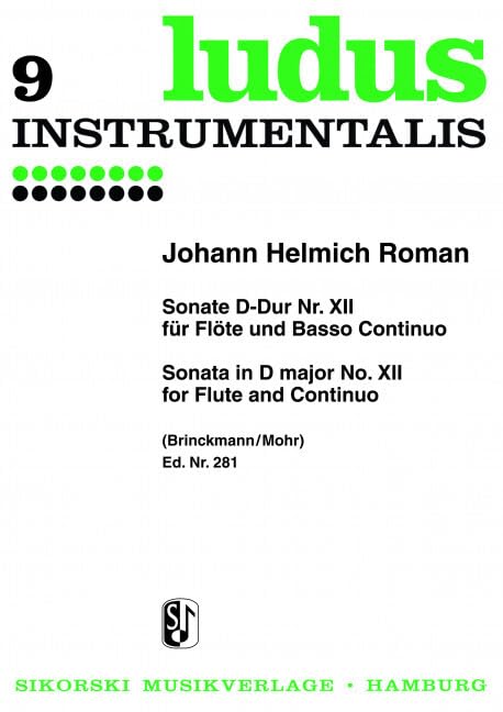 Sonate Nr. 12: für Flöte und B.c.. flute, basso continuo. book