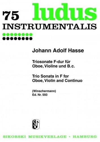 Triosonate: für Oboe, Violine und B.c.. oboe, violin, basso continuo. Jeu de parties. book