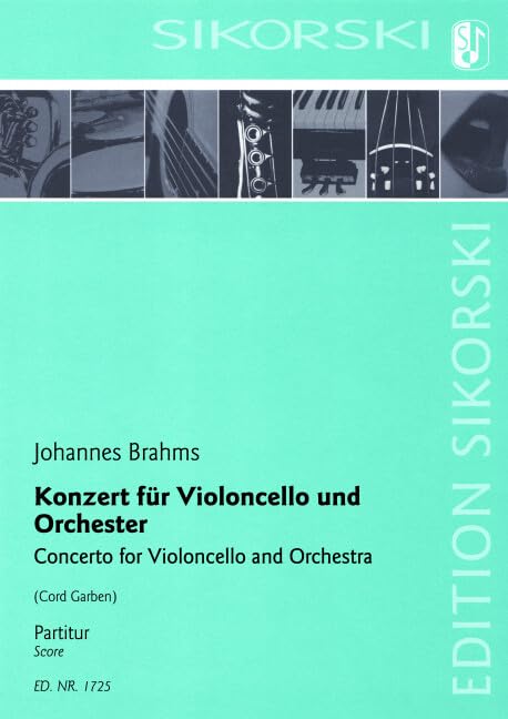 Konzert: Nach dem Konzert für Violine, Violoncello und Orchester. op. 102. cello, orchestra. Partition d'étude. Books