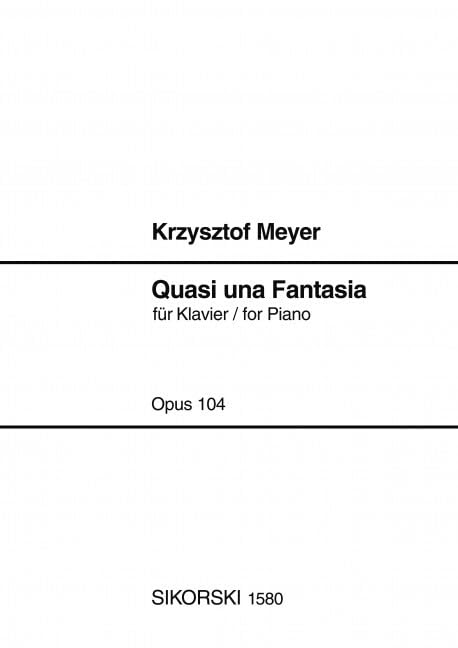 Quasi una fantasia: für Klavier. op. 104. piano. Sheet Music