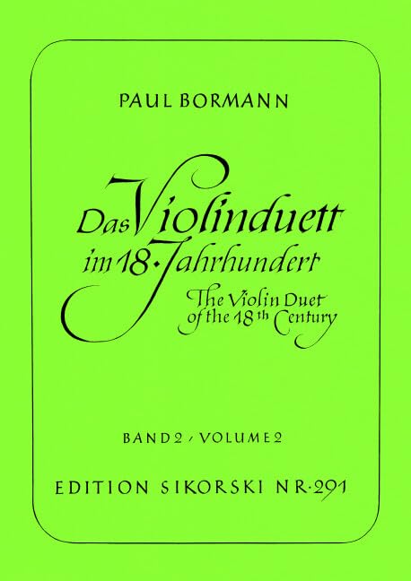 Das Violinduett im 18. Jahrhundert: Bd 2. 2 violins. book