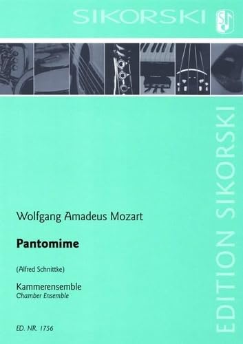 Pantomime: Nach dem Fragment KV 446 (416 d). chamber ensemble. Partition d'étude. book