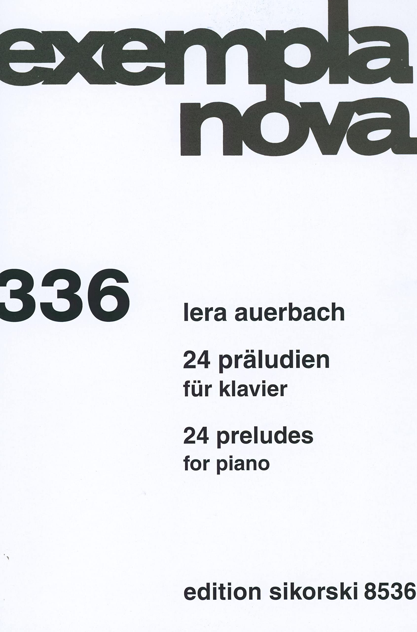 24 Präludien: für Klavier. 336. op. 41. piano. book