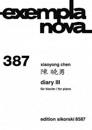 Diary III: für Klavier. 387. piano. Sheet Music