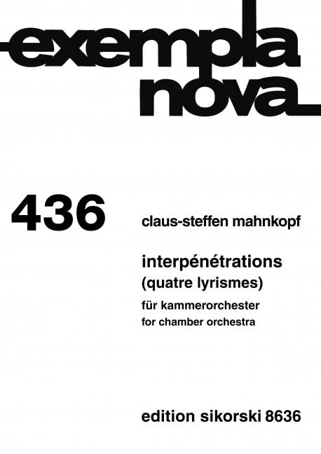 Interpénétrations: für Kammerorchester. 436. chamber orchestra. Partition d'étude. Books