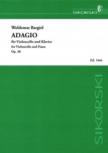 Adagio: für Violoncello und Klavier. op. 38. cello, piano. Books