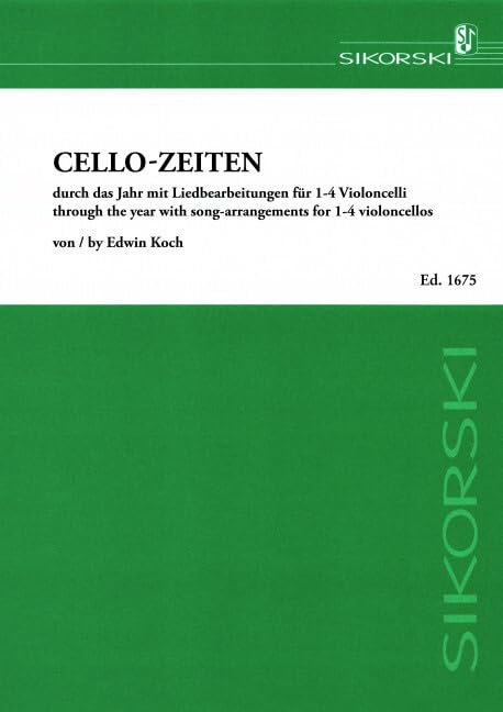 Cello-Zeiten: für 1 bis 4 Violoncelli. 4 cellos. Partition d'exécution. Books