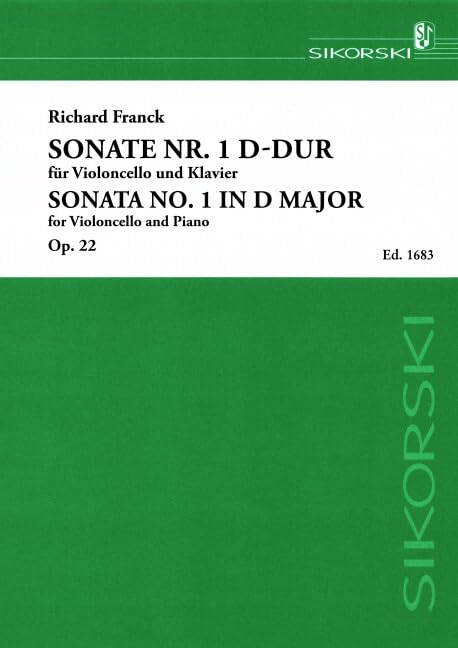Sonate Nr. 1: für Violoncello und Klavier. op. 22. cello, piano. book