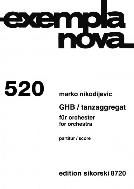 GHB / Tanzaggregat: für Orchester. 520. orchestra. Partition d'étude. book