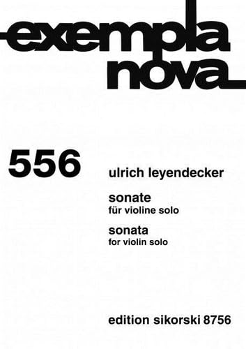 Sonate: für Violine solo. 556. violin. book