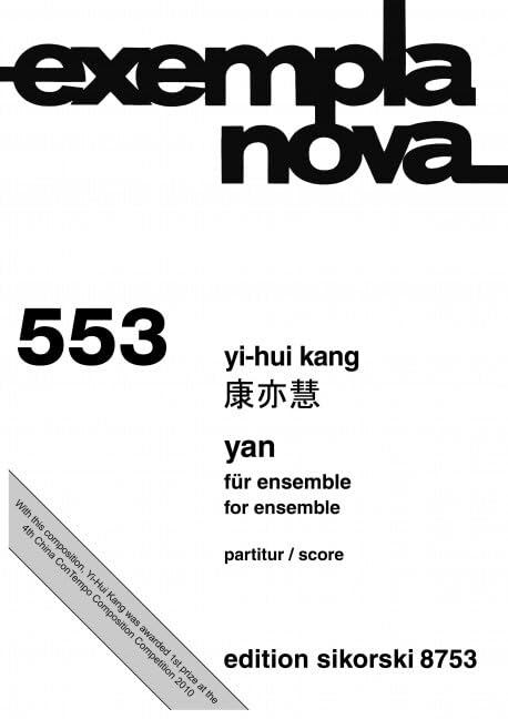 Yan: für Ensemble. 553. ensemble. Partition d'étude. book