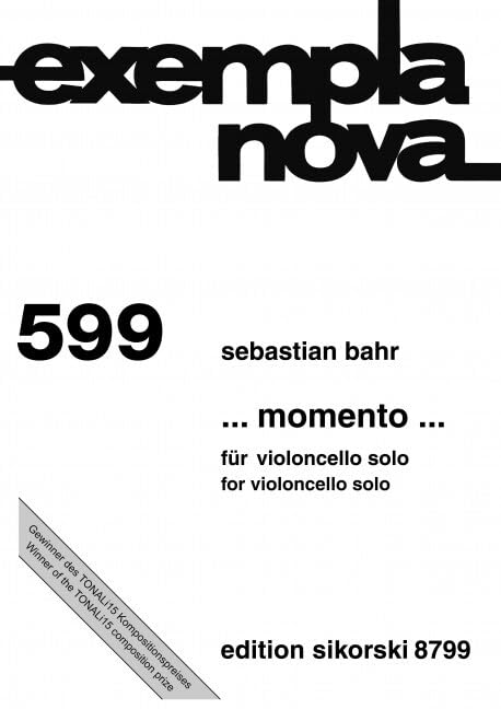 ... momento ...: für Violoncello solo. 599. cello. book