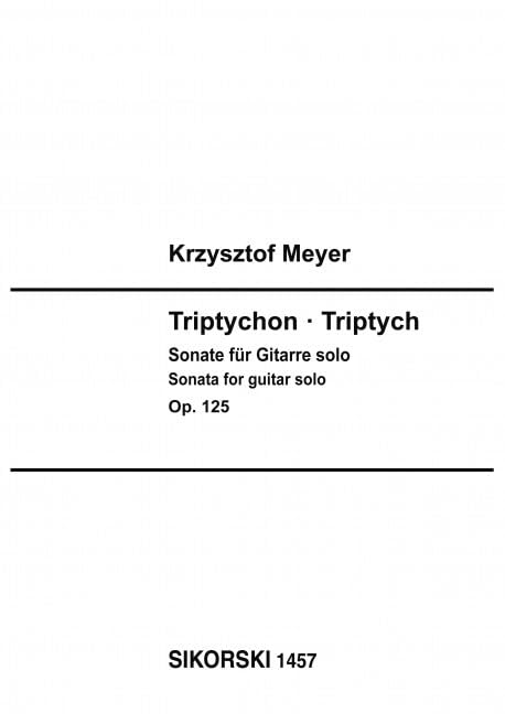 Triptychon: Sonate für Gitarre solo. op. 125. guitar. book