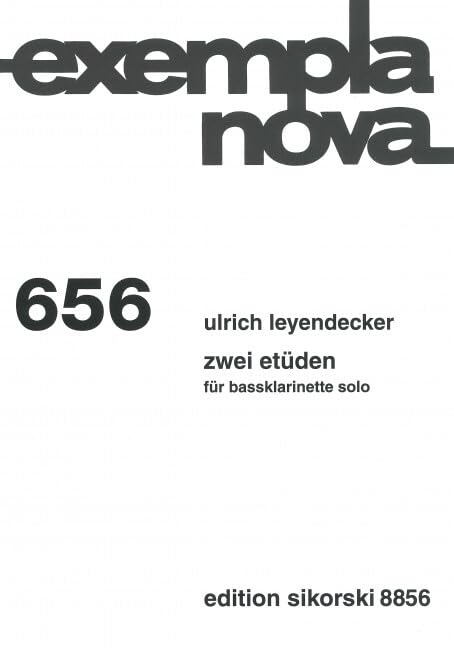 2 Etüden: Nach den 2 Etüden für Klarinette solo. 656. bass clarinet. book