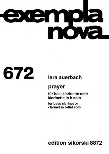 Prayer: für Bassklarinette oder Klarinette in B solo. 672. bass clarinet. book