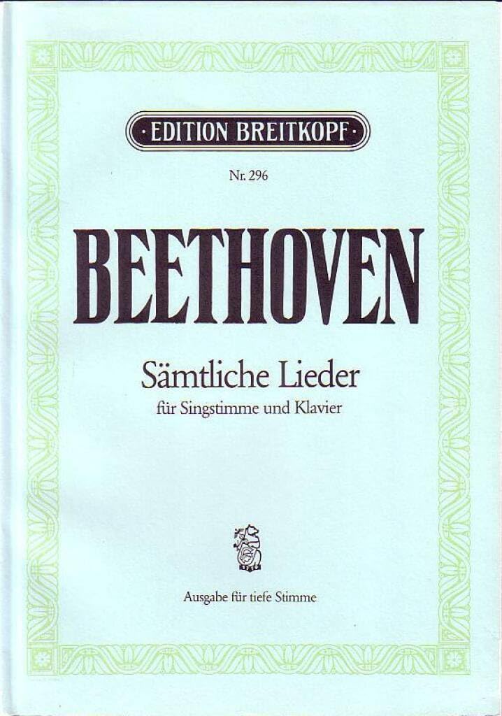 Sämtliche Lieder - Ausgabe für tiefe Stimme und Klavier (EB 296) Arts & Music