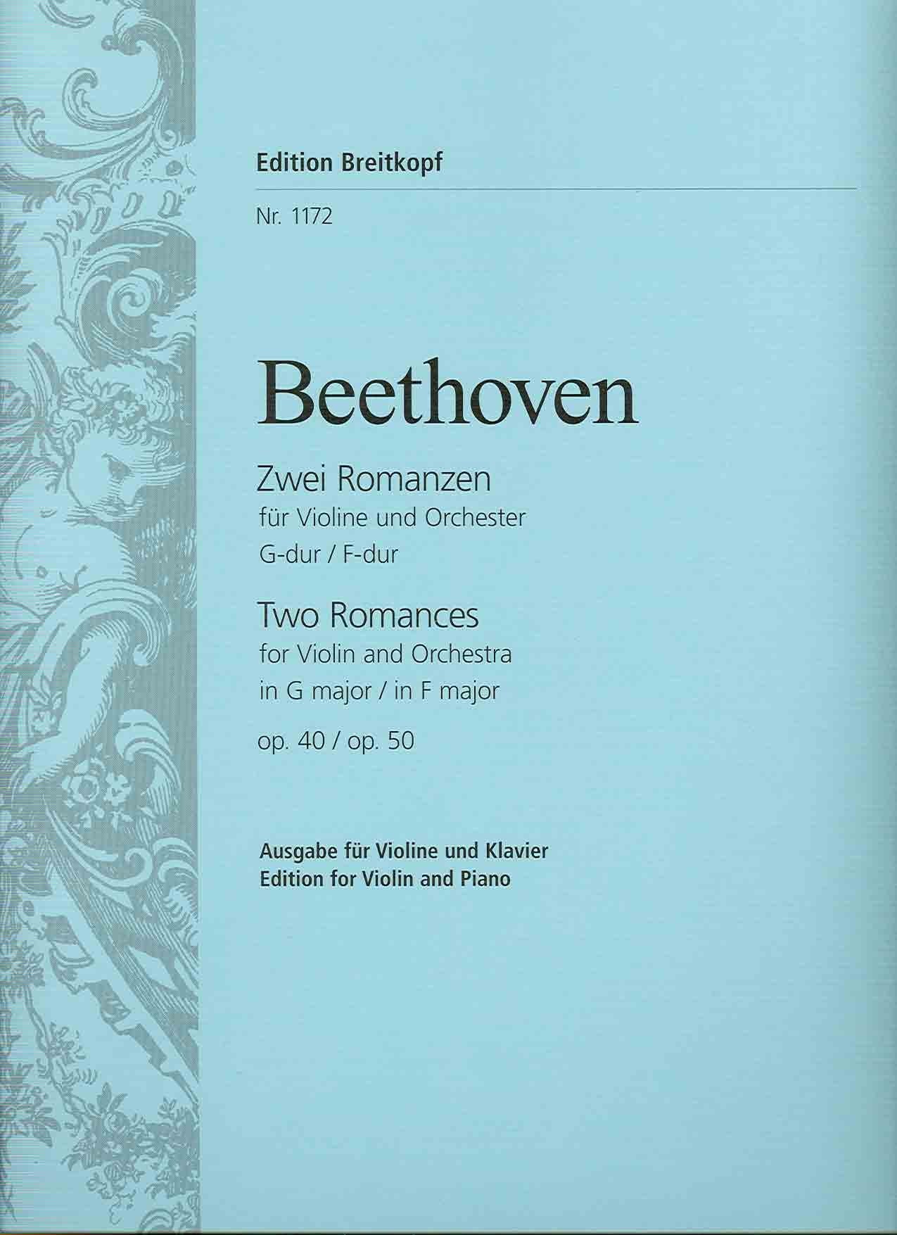 Romanzen G/F-dur op. 40/50 für Violine und Klavier - Bearbeitung (EB 1172) Sheet Music