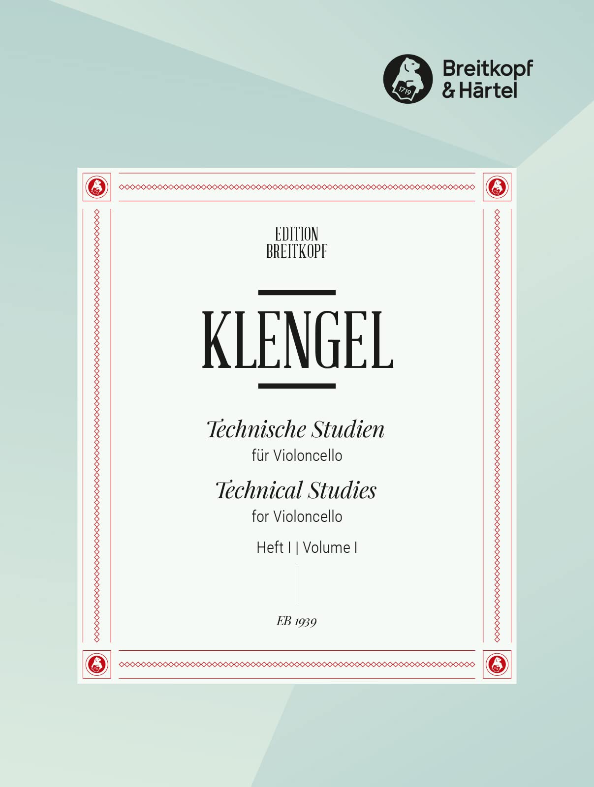 Technische Studien durch alle Tonarten für Cello Tonleitern in 2, 3 und 4 Oktaven, Dreiklänge usw. Band 1 (EB 1939) Sheet Music